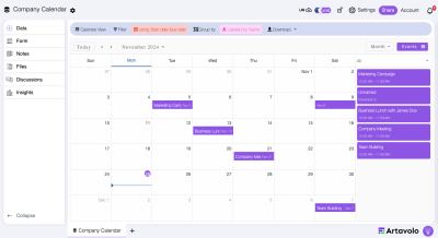 Using the calendar view